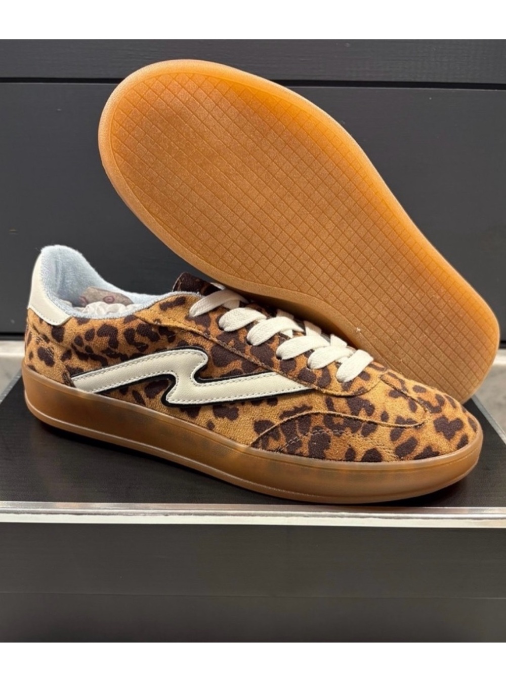 Steve Madden Leopard Print Low-Top with White Stripe